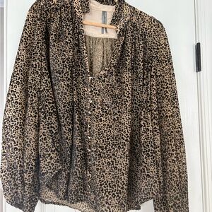Anthropologie Leopard Print Women's Top